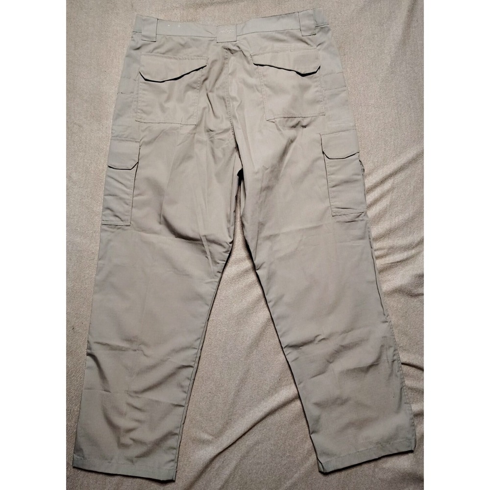Tru SPEC Pants Mens 42x32 Beige Cargo Straight Leg Rigid‎ Work Flap Pockets - Picture 5 of 9